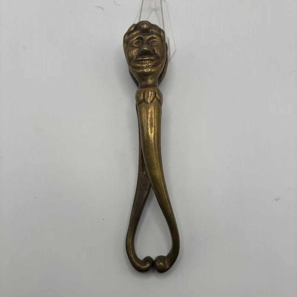 Vintage Brass Jester Nutcracker Whimsical Punch‎ Character Face Novelty Tool